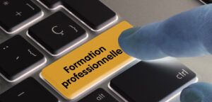 action de formation - clavier avec bouton formation professionnelle