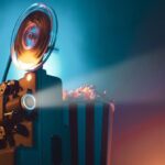 Projecteur de cinéma, pour illustrer la revue de vidéos sur la formation professionnelle de janvier 2025