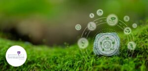Etendue verte et symboles - la CSRD et la formation